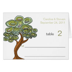   Eco Tree Wedding Table Cards