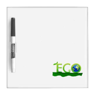 eco with globe as word on grass.png dry erase boards