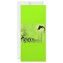 Ecologic Causes Environment Awareness Gecko green Personalized Rack Card