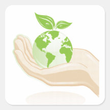 Ecology : Mother earth - Square Stickers