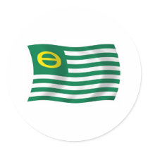 Ecology Movement Flag Sticker by LivingFlags2 Ecology Movement Flag Sticker