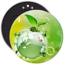 Ecology : the earth is our house - buttons