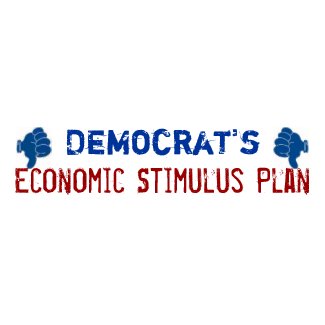 Economic Stimulus Plan Thumbs Down bumpersticker