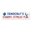 Economic Stimulus Plan Thumbs Down bumper stickers