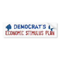 Economic Stimulus Plan Thumbs Down bumper stickers