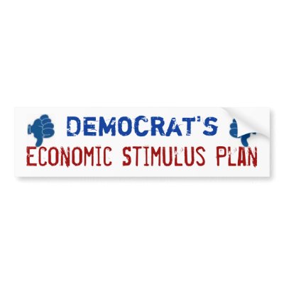 Economic Stimulus Plan Thumbs Down Bumper Stickers by CleverSays