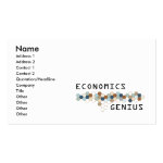 Economics Genius Business Cards Economics Genius Business Cards
