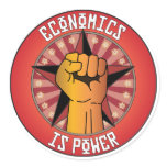 Economics Is Power Round Stickers