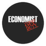 ECONOMIST DARK ROUND STICKER