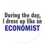 Economist During The Day Round Stickers