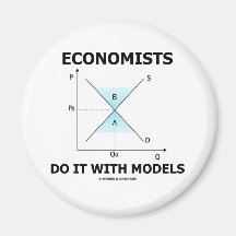 Economists Do It With Models (Economics Humor) Refrigerator Magnet