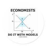 Economists Do It With Models (Economics Humor) Round Sticker