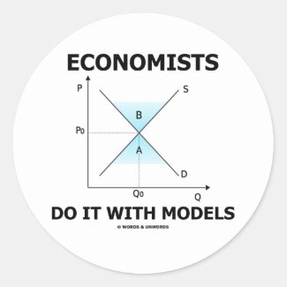 Economists Do It With Models (Economics Humor) Sticker