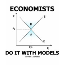 Economists Do It With Models (Economics Humor) t-shirts