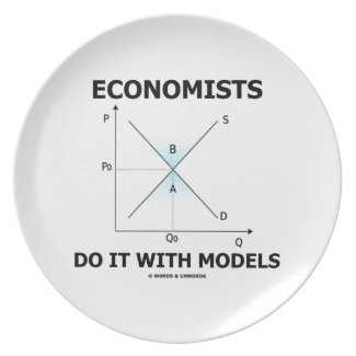 Economists Do It With Models (Supply Demand Curve) Dinner Plates