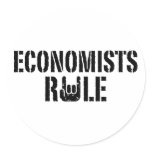 Economists Rule Round Stickers