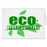 Ecopreneur With Leaves, Branch And Dot Hyphen Card