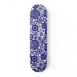 Ecosystem - Deep Navy on White Skateboard