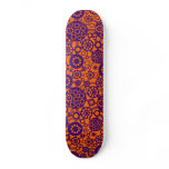 Ecosystem - Deep Purple on Orange Skate Board Deck