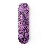 Ecosystem - Light Violet on Black Skate Board Deck