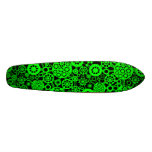 Ecosystem (Retro) - Green on Black Skate Deck