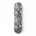 Ecosystem - White on Black Skateboard Deck