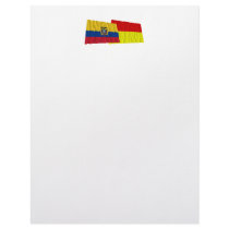 Ecuador and Azuay waving flags Letterhead