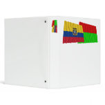 Ecuador and Bolívar waving flags 3 Ring Binders