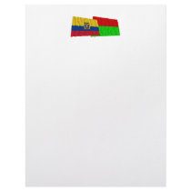 Ecuador and Bolívar waving flags Personalized Letterhead