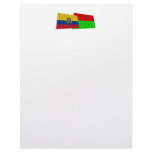 Ecuador and Bolívar waving flags Personalized Letterhead