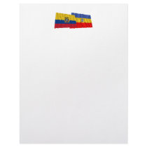 Ecuador and Cañar waving flags Letterhead Design