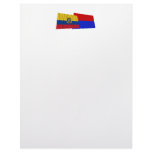 Ecuador and Chimborazo waving flags Customized Letterhead