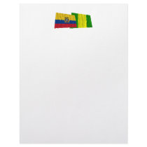 Ecuador and El Oro waving flags Letterhead