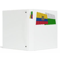 Ecuador and Esmeraldas waving flags Vinyl Binder