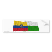 Ecuador and Esmeraldas waving flags Bumper Sticker