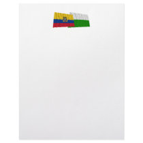 Ecuador and Esmeraldas waving flags Personalized Letterhead