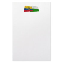 Ecuador and Esmeraldas waving flags Custom Stationery