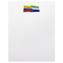Ecuador and Galápagos waving flags Personalized Letterhead
