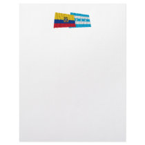 Ecuador and Guayas waving flags Letterhead Design