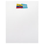 Ecuador and Guayas waving flags Letterhead Design