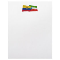 Ecuador and Imbabura waving flags Customized Letterhead
