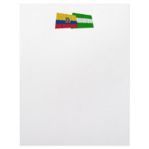 Ecuador and Los Ríos waving flags Custom Letterhead