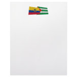 Ecuador and Manabí waving flags Letterhead Design