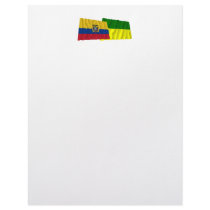 Ecuador and Morona-Santiago waving flags Letterhead Design