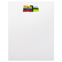 Ecuador and Orellana waving flags Custom Letterhead