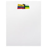 Ecuador and Orellana waving flags Custom Letterhead