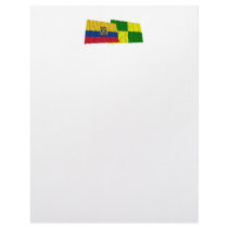 Ecuador and Pastaza waving flags Personalized Letterhead