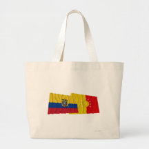 Ecuador and Pichincha waving flags Canvas Bag