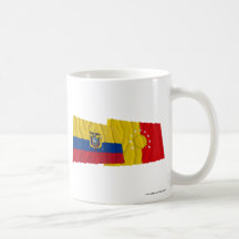 Ecuador and Pichincha waving flags Coffee Mugs