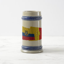 Ecuador and Pichincha waving flags Coffee Mugs
